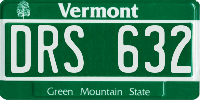 VT license plate DRS632