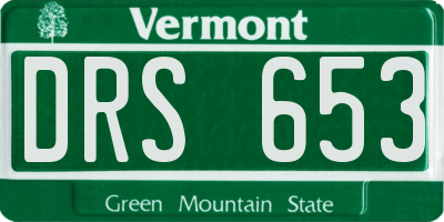 VT license plate DRS653