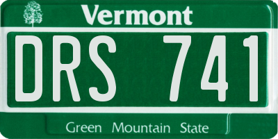 VT license plate DRS741