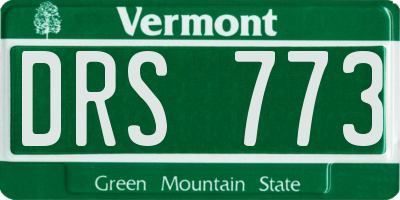 VT license plate DRS773