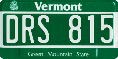 VT license plate DRS815
