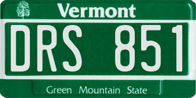 VT license plate DRS851