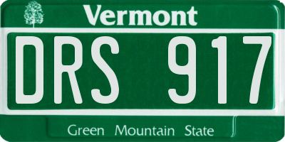 VT license plate DRS917
