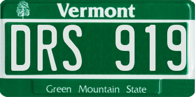 VT license plate DRS919