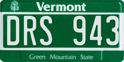 VT license plate DRS943