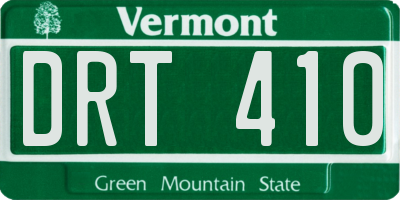 VT license plate DRT410