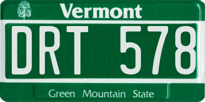 VT license plate DRT578