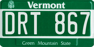 VT license plate DRT867