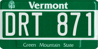 VT license plate DRT871