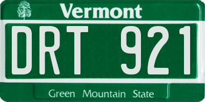 VT license plate DRT921