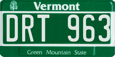 VT license plate DRT963