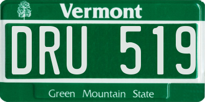 VT license plate DRU519