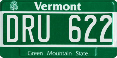 VT license plate DRU622
