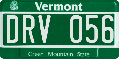 VT license plate DRV056