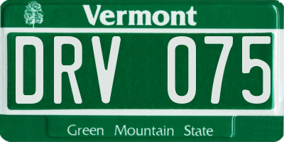 VT license plate DRV075