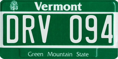 VT license plate DRV094