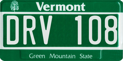 VT license plate DRV108