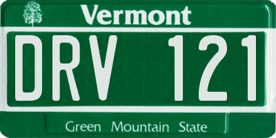 VT license plate DRV121
