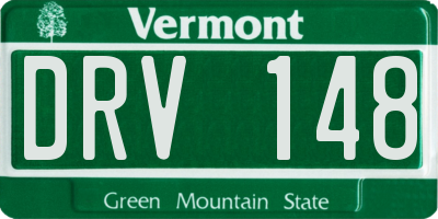 VT license plate DRV148