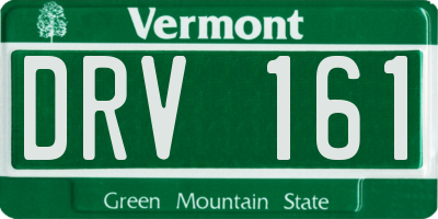 VT license plate DRV161