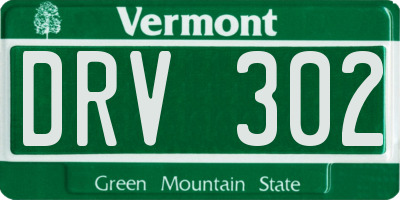 VT license plate DRV302