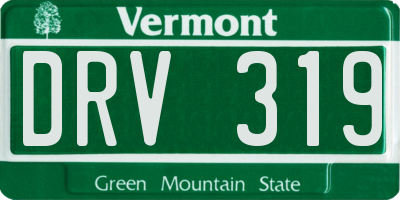 VT license plate DRV319