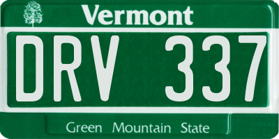 VT license plate DRV337