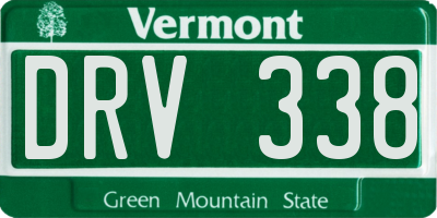 VT license plate DRV338
