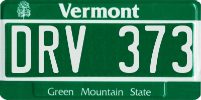 VT license plate DRV373