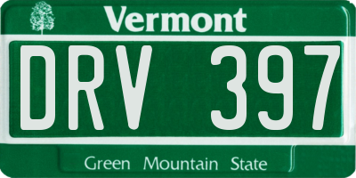 VT license plate DRV397