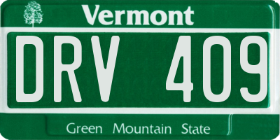 VT license plate DRV409