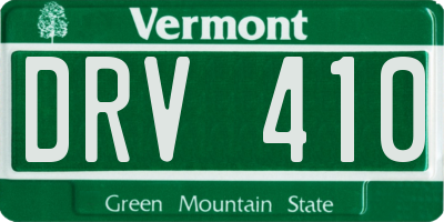 VT license plate DRV410