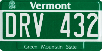 VT license plate DRV432