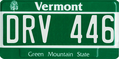 VT license plate DRV446