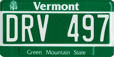 VT license plate DRV497