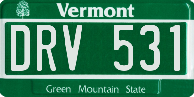 VT license plate DRV531