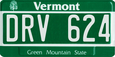 VT license plate DRV624
