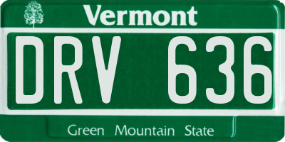 VT license plate DRV636