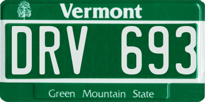 VT license plate DRV693