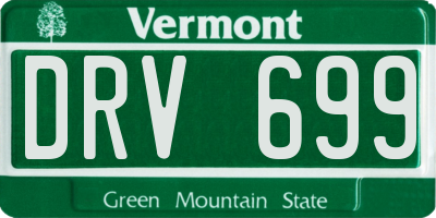 VT license plate DRV699