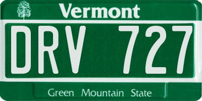 VT license plate DRV727