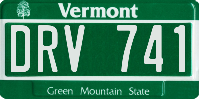 VT license plate DRV741