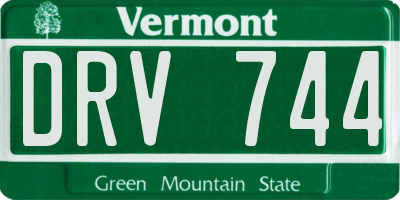 VT license plate DRV744