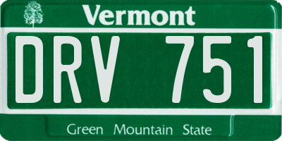 VT license plate DRV751