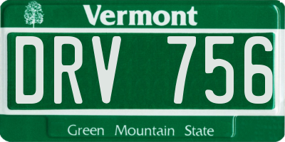 VT license plate DRV756
