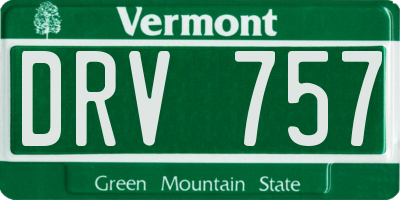 VT license plate DRV757