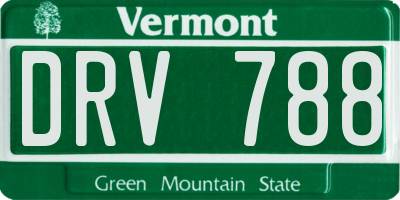 VT license plate DRV788