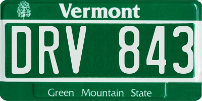 VT license plate DRV843