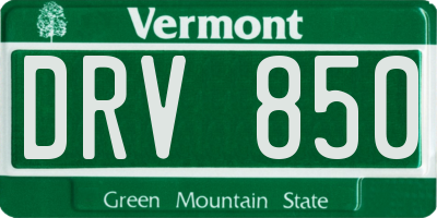VT license plate DRV850