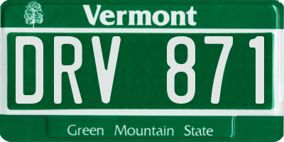 VT license plate DRV871